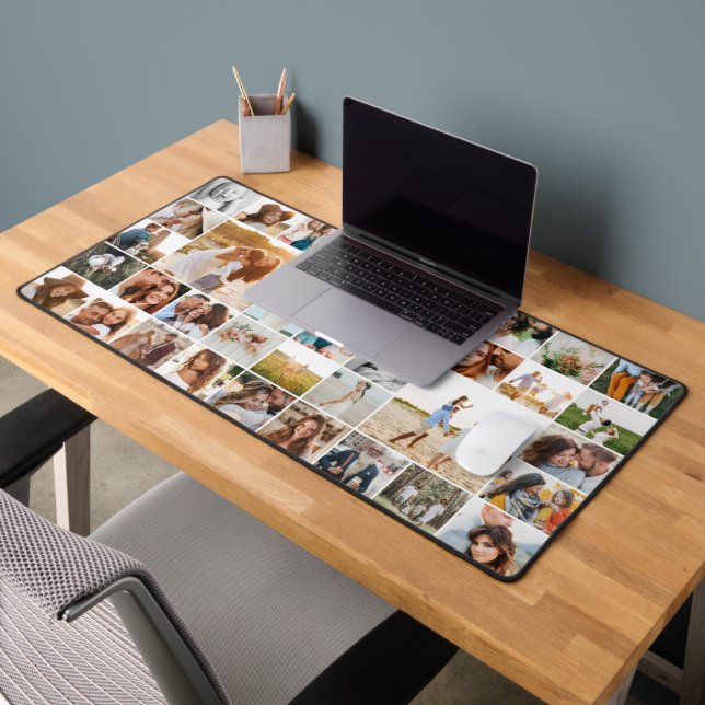 multi photo family gift keepsake desk mat (Office 2)