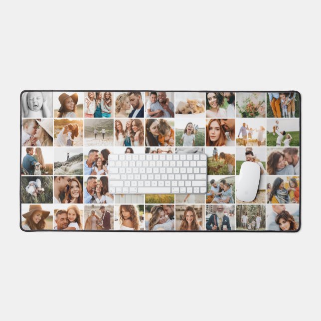 multi photo family gift keepsake desk mat (Keyboard & Mouse)