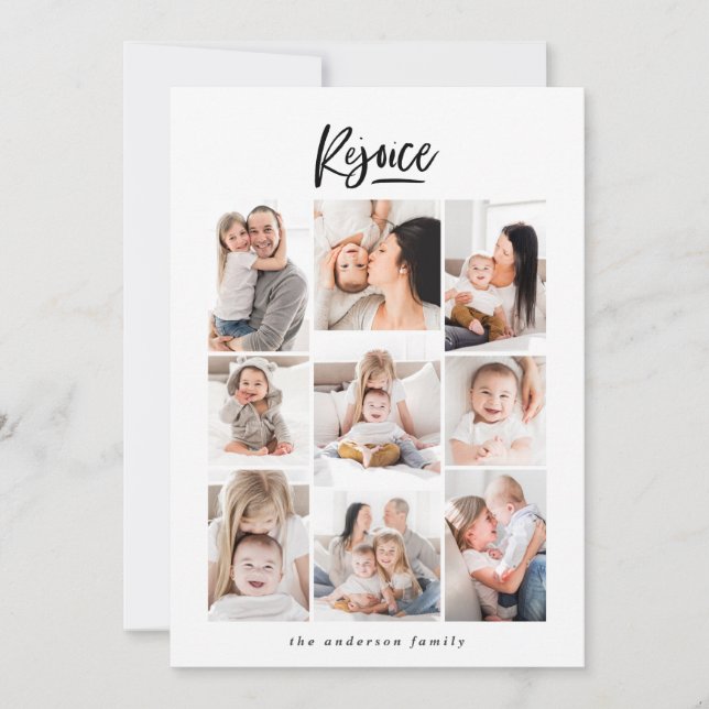 multi photo family modern holiday card (Front)