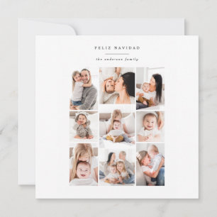 multi photo family modern holiday card