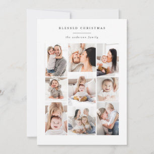 multi photo family modern holiday card