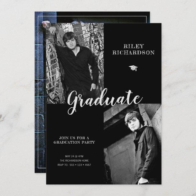 Multi Photo Graduation Invitation (Front/Back)