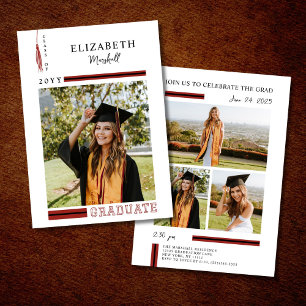 Multi Photo Graduation Party Invitation