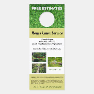 Multi-Photo Landscaping & Lawn Service Door Hanger