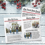 Multi Photo Merry Christmas North Pole Newspaper Holiday Card<br><div class="desc">Extra Extra read all about it. The North Pole Times brings you the latest and greatest news articles from the North Pole, Greetings to everyone with this loveable and fun way to send Merry Christmas and Happy Holidays greetings to you and yours. This design allows you to add so much...</div>