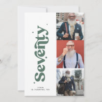 Multi photo modern minimal simple sage green 70th