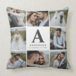 Multi photo monogram wedding family gift cushion<br><div class="desc">Multi photo monogram wedding family gift. Ideal wedding,  new home,  anniversary,  birthday or Christmas gift. A fun way to show off all of your beautiful photographs.</div>