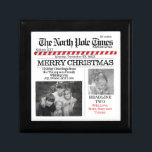 Multi Photo North Pole News Christmas Cute Merry Gift Box<br><div class="desc">Extra Extra read all about it. The North Pole Times brings you the latest and greatest news articles from the North Pole, Greetings to everyone with this loveable and fun way to send Merry Christmas and Happy Holidays greetings to you and yours. This design allows you to add so much...</div>