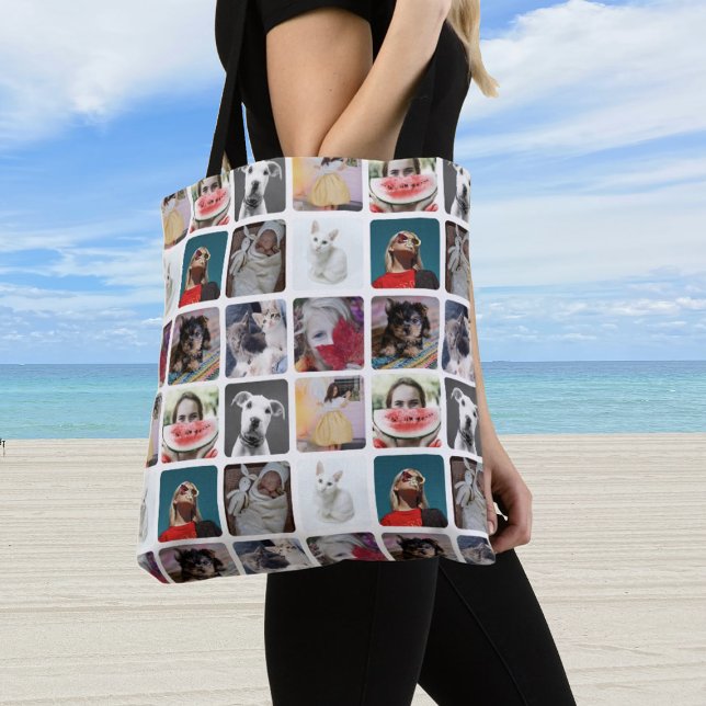 Multi Photo Square Instagram Pattern  Tote Bag (Creator Uploaded)