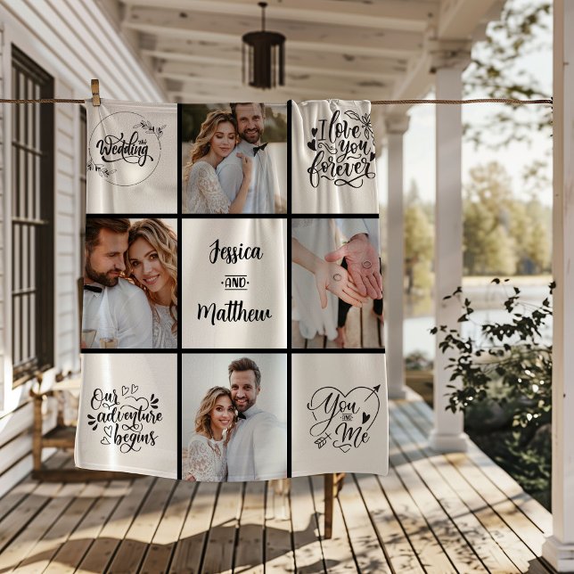 Multi Photo Wedding Sherpa Blanket (Creator Uploaded)