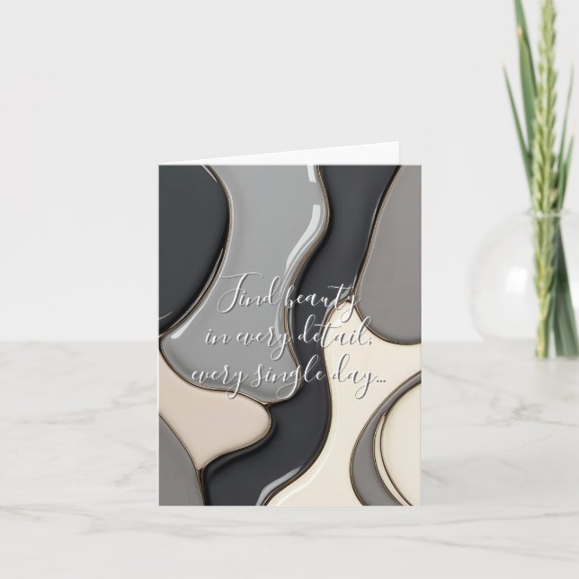 Multi purpose folded card in stylish graphic (Front)