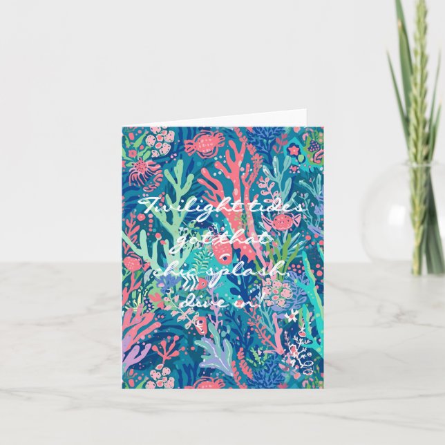 Multi purpose folded card in stylish graphic (Front)