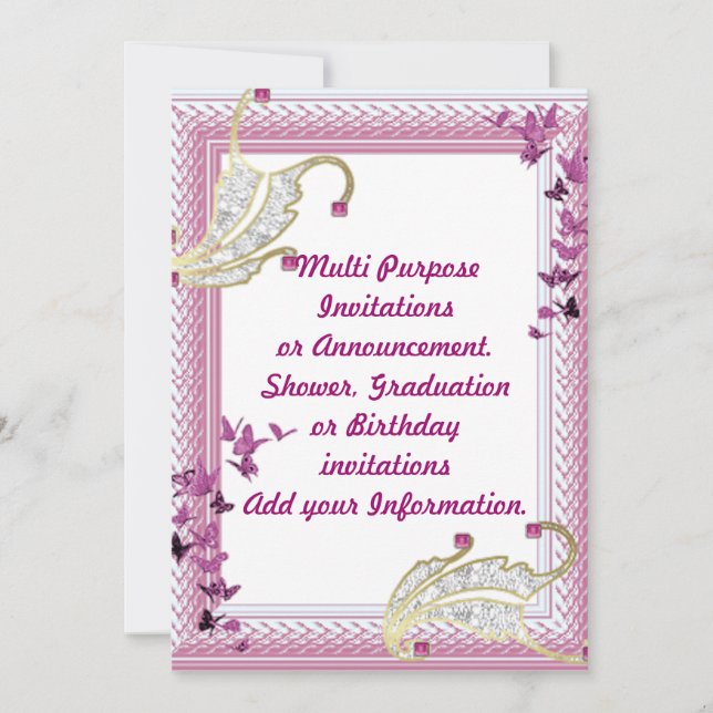 Multi purpose Party Invitation Announcement (Front)