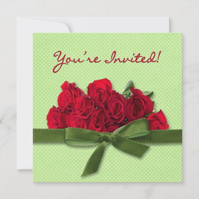 MULTI-PURPOSE RED ROSES INVITATION (Front)