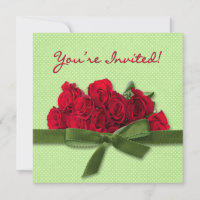 MULTI-PURPOSE RED ROSES INVITATION