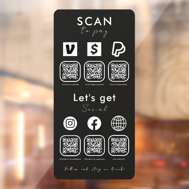 Multi QR Code Scan To Pay Connect With Us Black (Sheet 2)