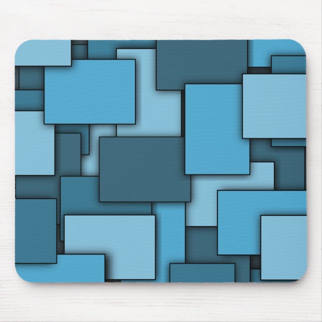 Multi-Rectangle Blue mousepad (Front)
