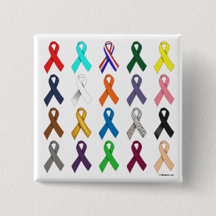 Multi-Ribbon 15 Cm Square Badge