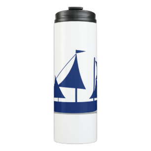 Multi-Sail Sailboat Marine Nautical Thermal Tumbler