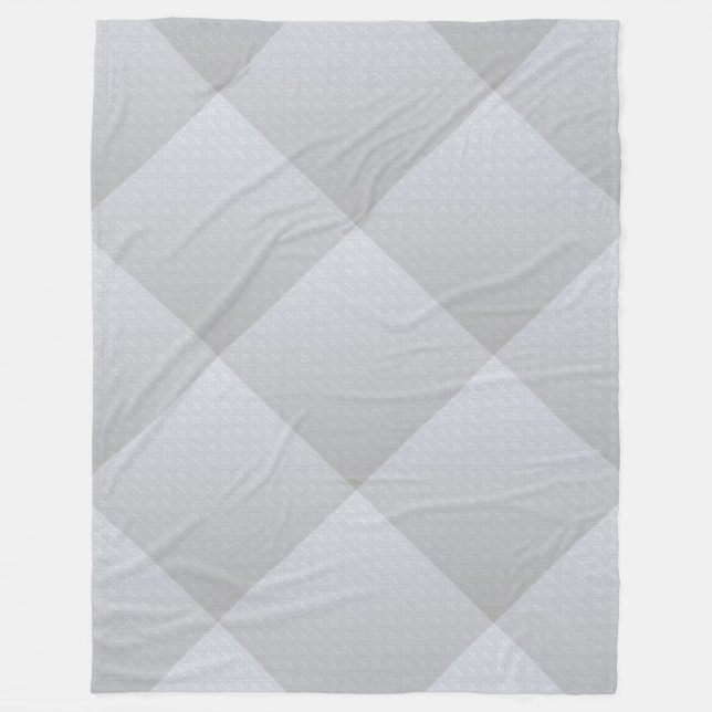Multi shades of Greys Fleur de Lis Fleece Blanket (Front)