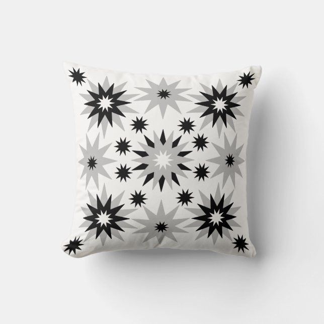 Multi Shaped Sun Bursts | White | Cushion (Front)