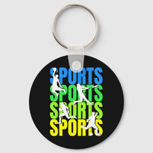Multi-sport Enthusiast - Basketball Baseball Socce Key Ring