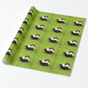 Multi Striped Skunk Wrapping Paper