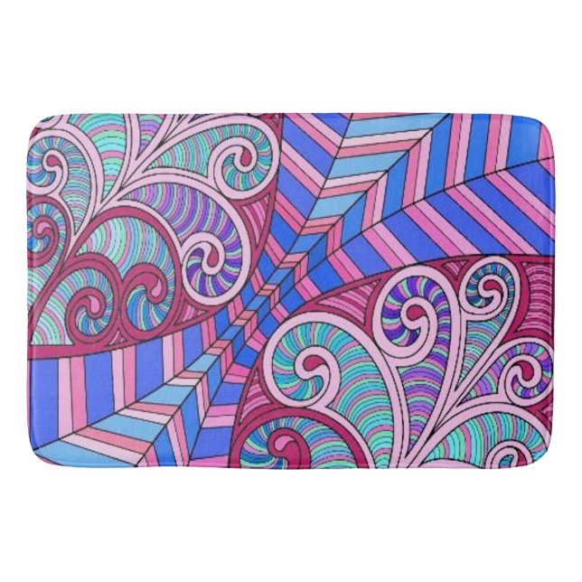 Multi Stripes Bath Mat (Front)