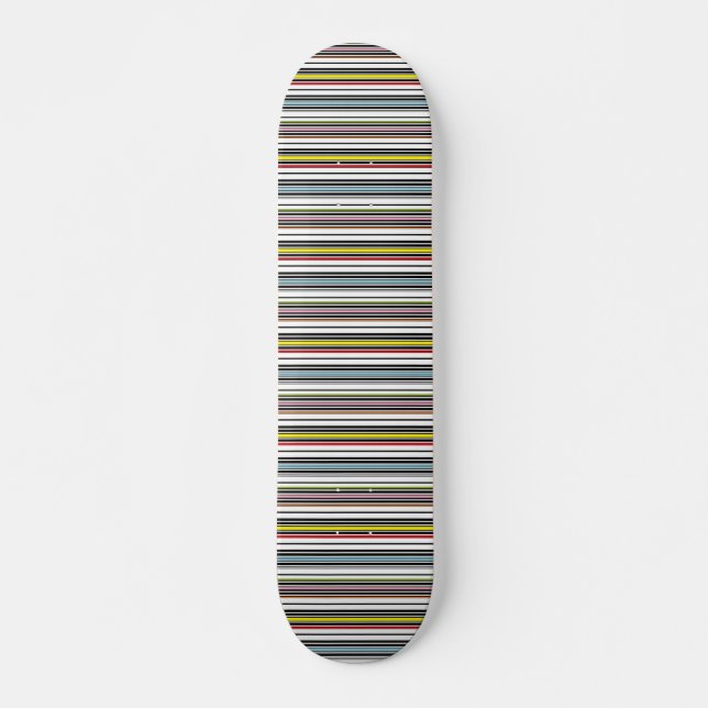 Multi stripes patterned skateboard (Front)