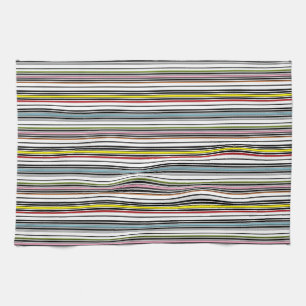 Multi stripes patterned tea towel