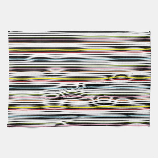 Multi stripes patterned tea towel (Horizontal)