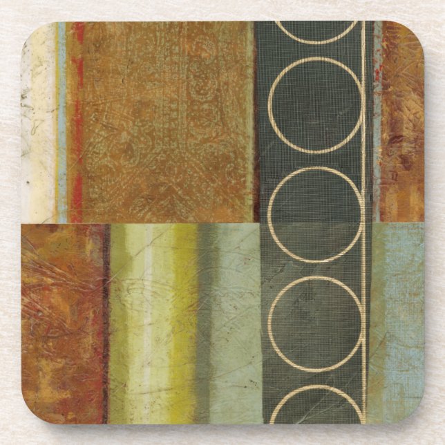 Multi-textured Abstract Painting by Vision Studio Coaster (Front)