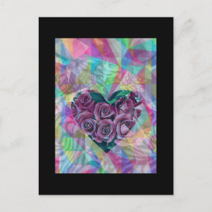 Multi-toned Heart Postcard