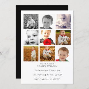 Multi Use Personalised Nine Photo Template