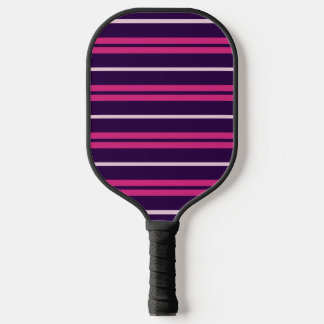 Multi-Width Stripes Purple Magenta Pink Pickleball Paddle