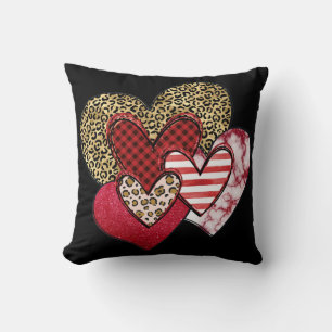 Multi wild hearts cushion