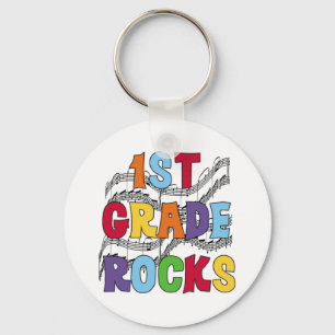 Multicolor 1st Grade Rocks Key Ring