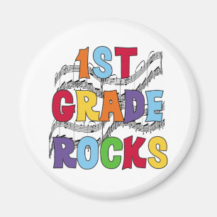 Multicolor 1st Grade Rocks Magnet