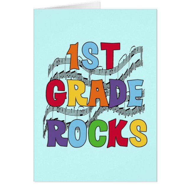 Multicolor 1st Grade Rocks Tshirts and Gifts (Front)