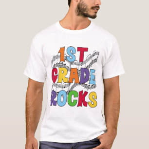 Multicolor 1st Grade Rocks Tshirts and Gifts