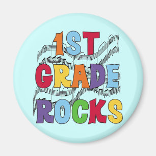 Multicolor 1st Grade Rocks Tshirts and Gifts Magnet
