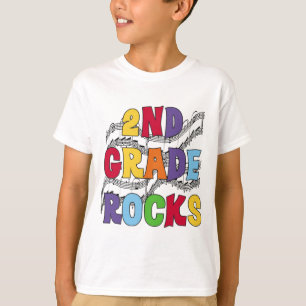 Multicolor 2nd Grade Rocks Tshirts and Gifts