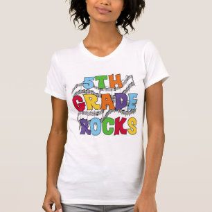 Multicolor 5th Grade Rocks T shirts and Gifts