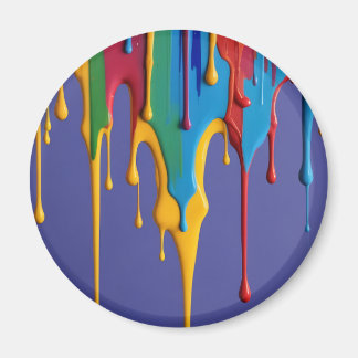 Multicolor Abstract AI Artwork Magnet