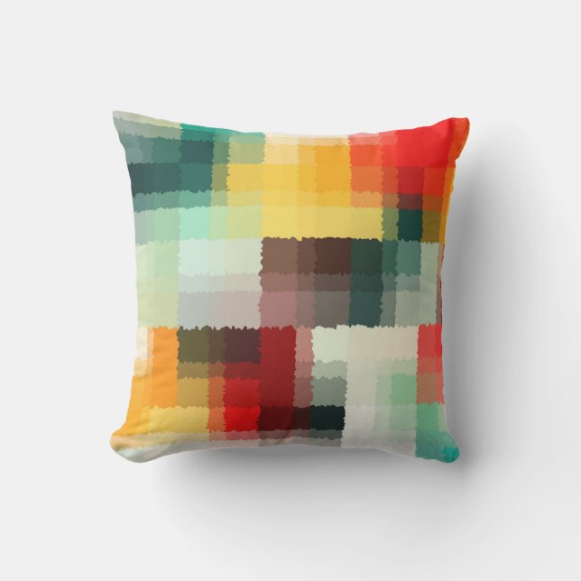 Multicolor Abstract Art Outdoor Cushion (Front)