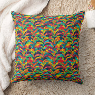 Multicolor abstract design pattern  cushion