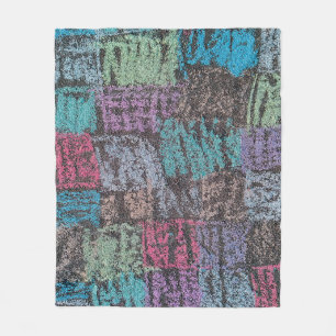 Multicolor abstract home decor design Chalk Fleece Blanket