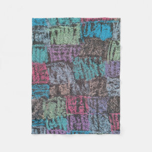 Multicolor abstract home decor design Chalk Fleece Blanket