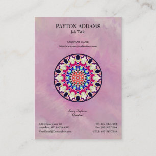 Multicolor Abstract Kaleidoscope Mandala Business Card