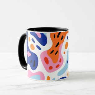 Multicolor Abstract Organic Shapes and Doodles Mug